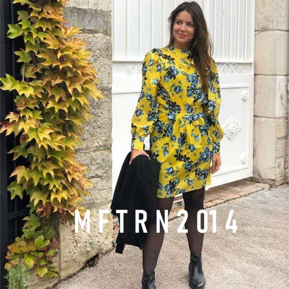 ZARA Floral Print Mini Dress with Tie* - Picture 8 of 15